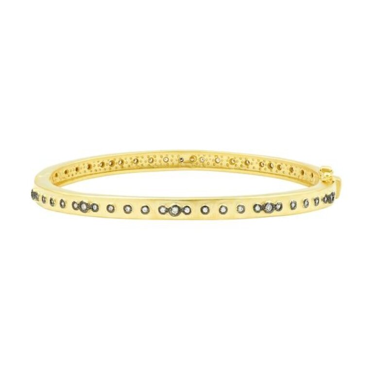 Freida Rothman Signature Mini Stud Eternity Hinge Bangle
