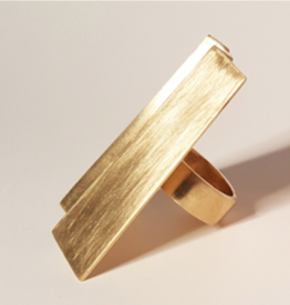 Louven CUBIST BRASS RING