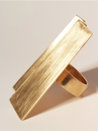 Louven CUBIST BRASS RING