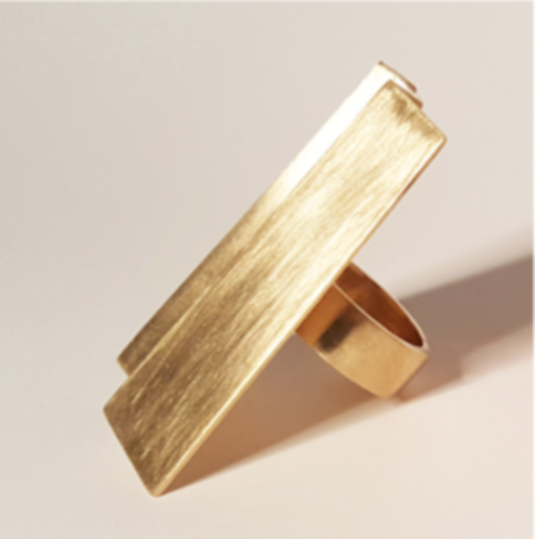 Louven CUBIST BRASS RING