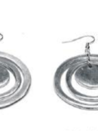 VESTOPAZZO Aluminum 3 Consentric Round Earrings