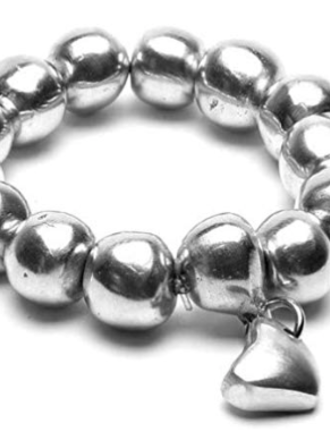 VESTOPAZZO Aluminum Ball Bracelet with Heart
