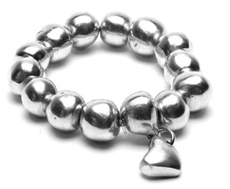 VESTOPAZZO Aluminum Ball Bracelet with Heart