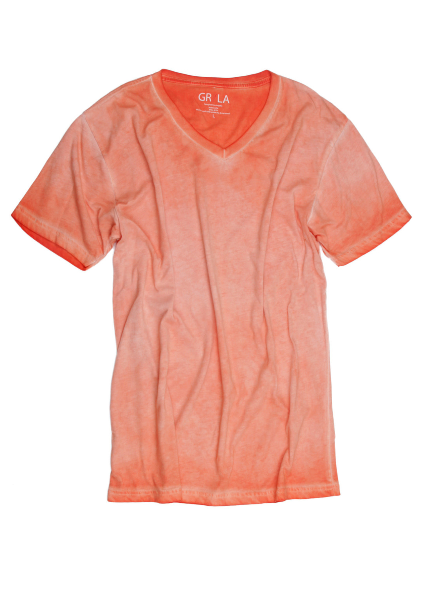 Georg Roth V-Neck Short Sleeves Garment Dyed T-Shirt
