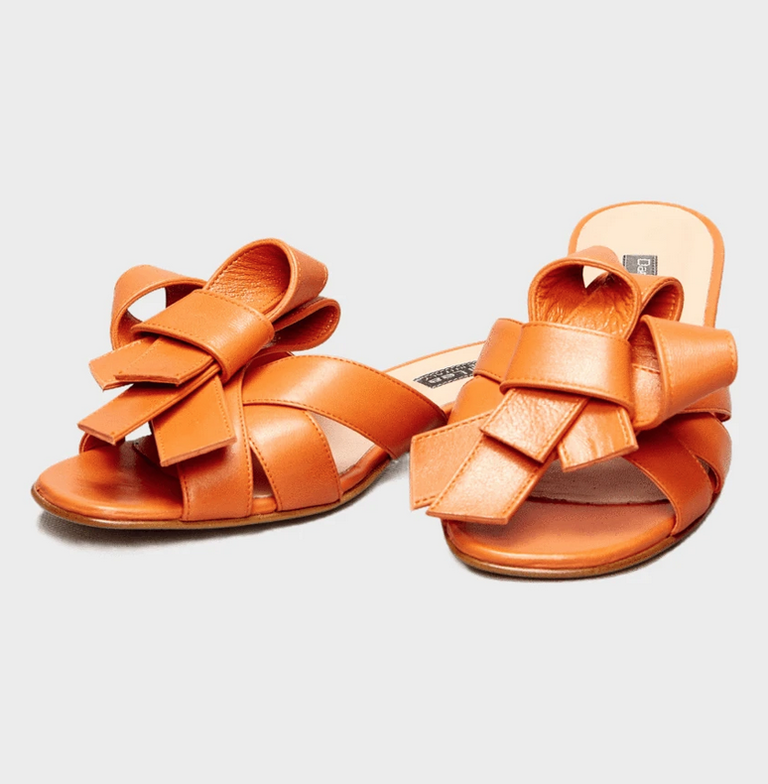 Leather Bow Sandals