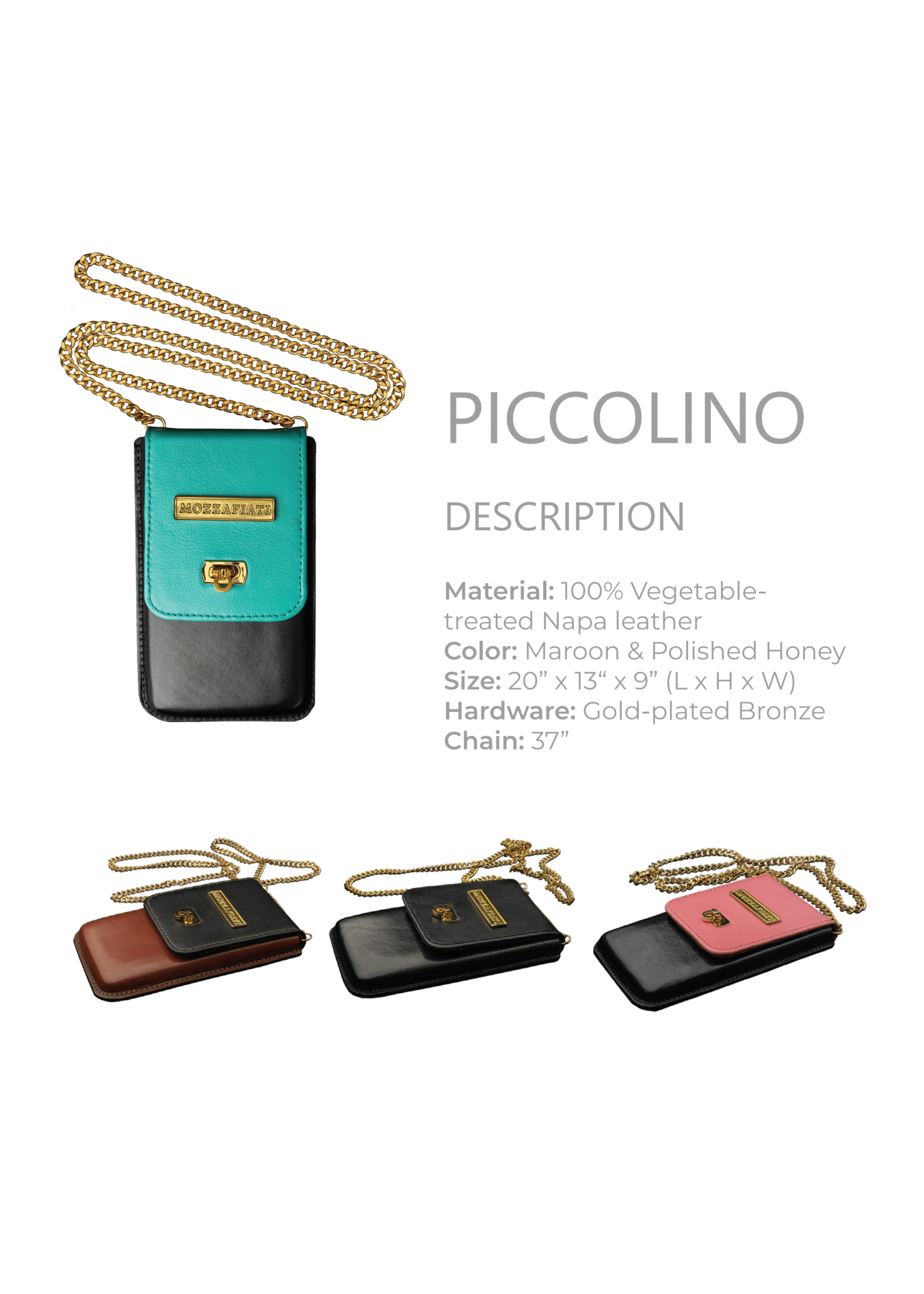 Piccolino  Phone  Case Brown Leather