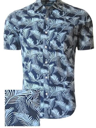 Georg Roth Palm Leaves Short Sleeves Shirt 26006