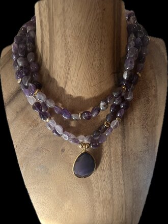 Purple Stone Necklace