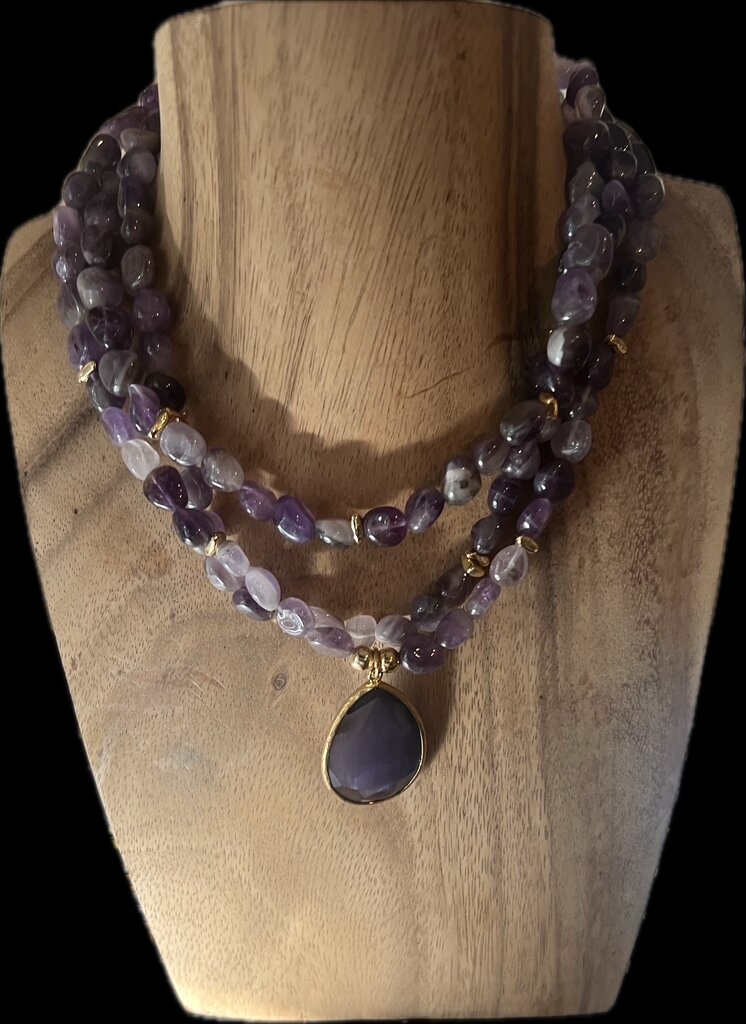 Purple Stone Necklace