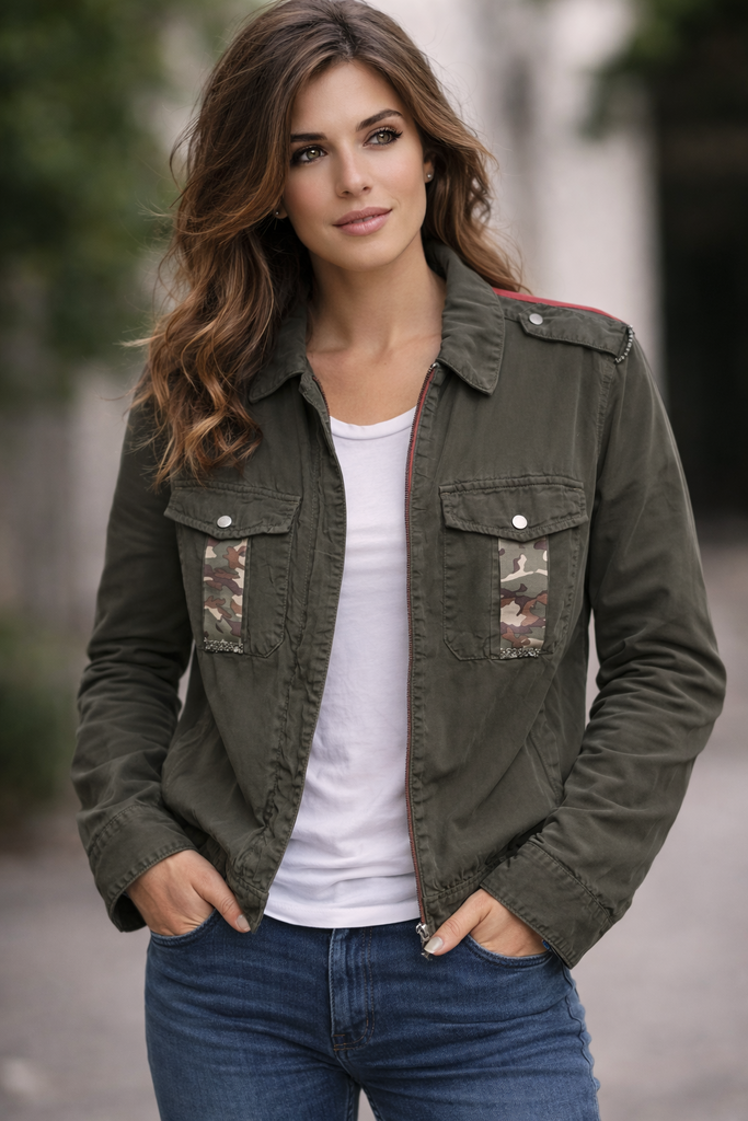 C|Dobbs Army Green Jacket L