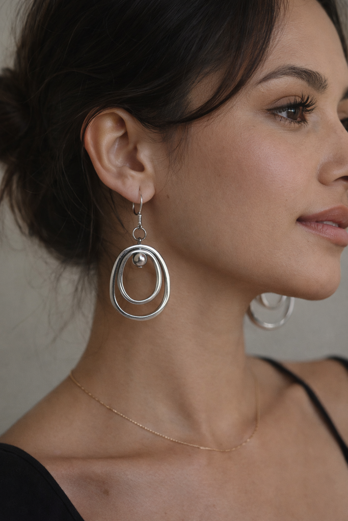 VESTOPAZZO Aluminum Oval  Earrings AL17295