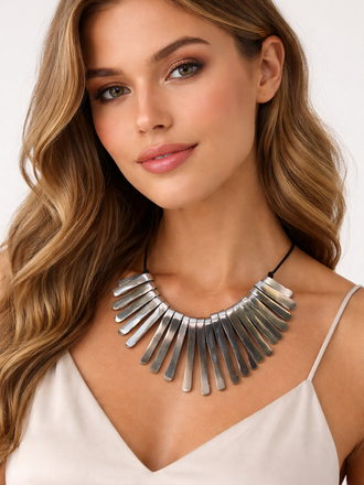 VESTOPAZZO Aluminum 20 Bars Necklace