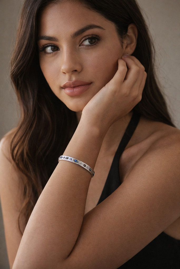 Freida Rothman Signature Mini Stud Eternity Hinge Bangle