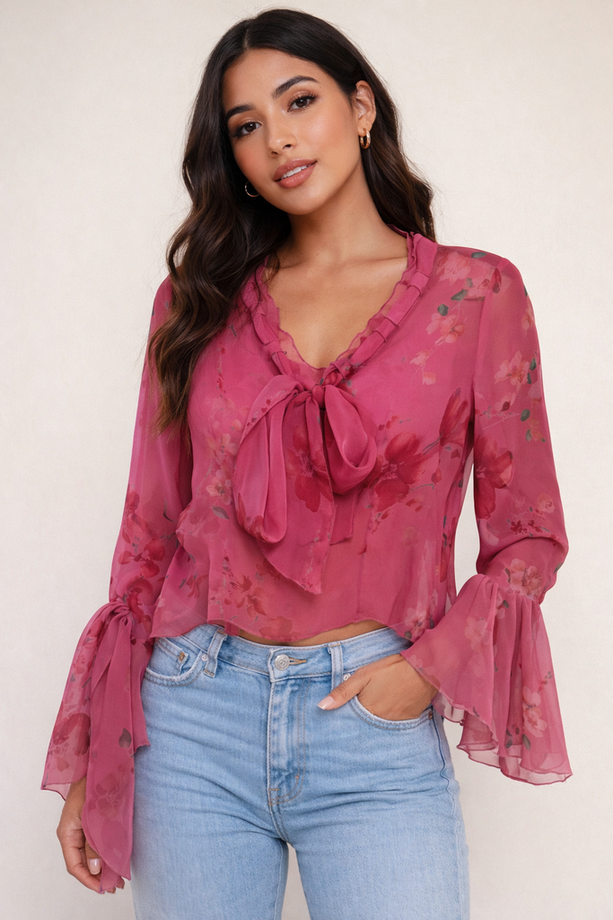 C|Dobbs C|DOBBS ROCK Flare Sleeve Blouse