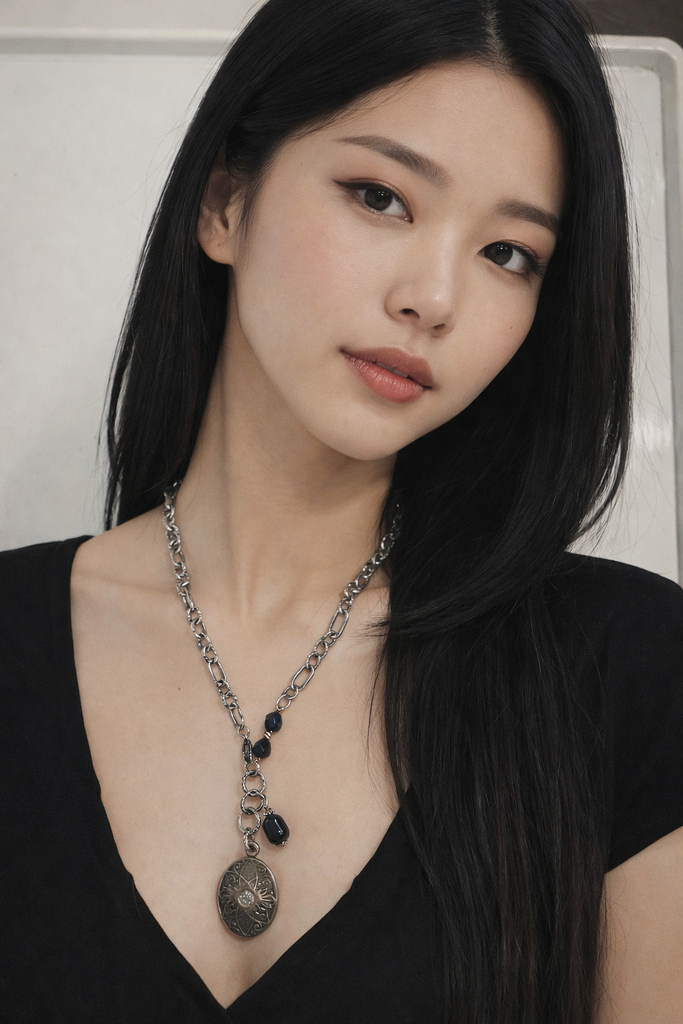 Pam Lazzarotto 4479 Lapis Sil. Necklace