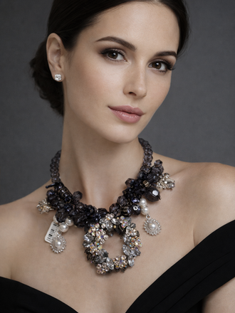 Giulia Blasi 46 Crystal Charms Necklace