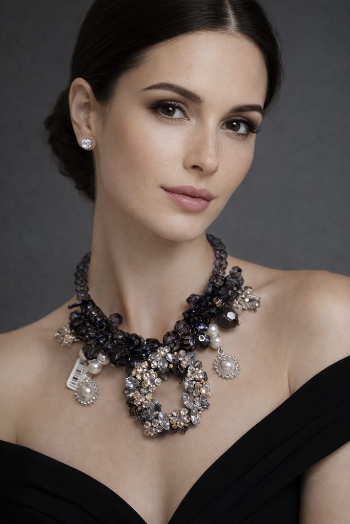 Giulia Blasi 46 Crystal Charms Necklace