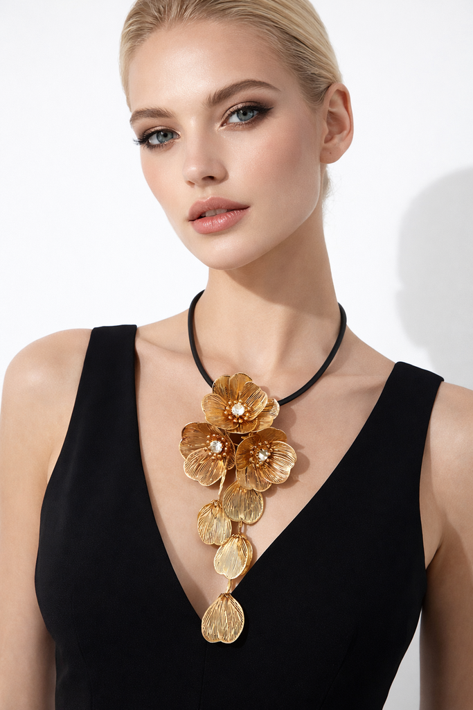 Giulia Blasi Costume Gold Roses w/black cord