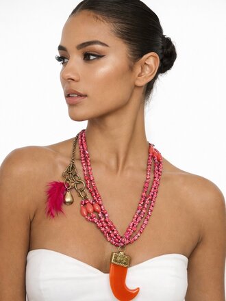 Giulia Blasi Horn Feather Necklace