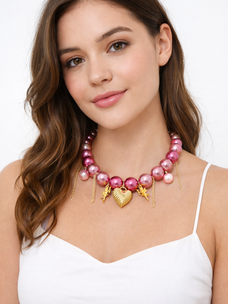 Giulia Blasi Rasberry Pearl Necklace