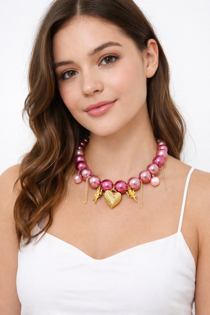 Giulia Blasi Rasberry Pearl Necklace