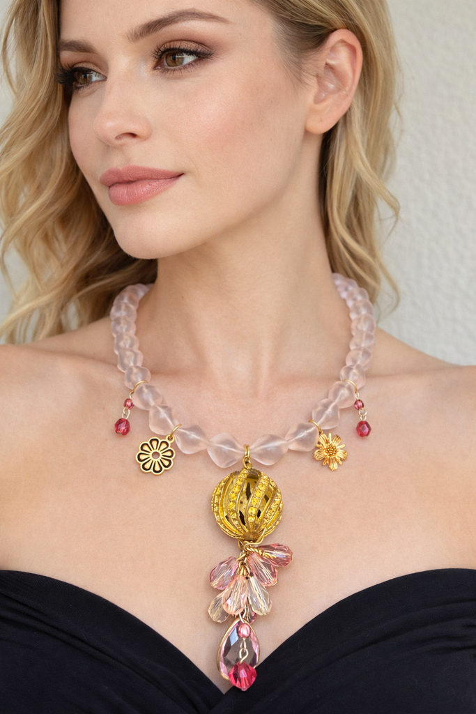 Giulia Blasi 003 Pink Ball Necklace