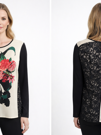 Colb Sequence Lace Multi Flower Top 46