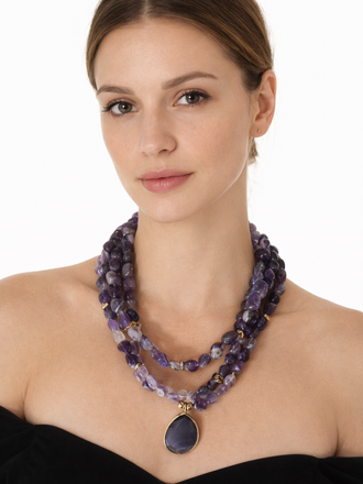 Purple Stone Necklace