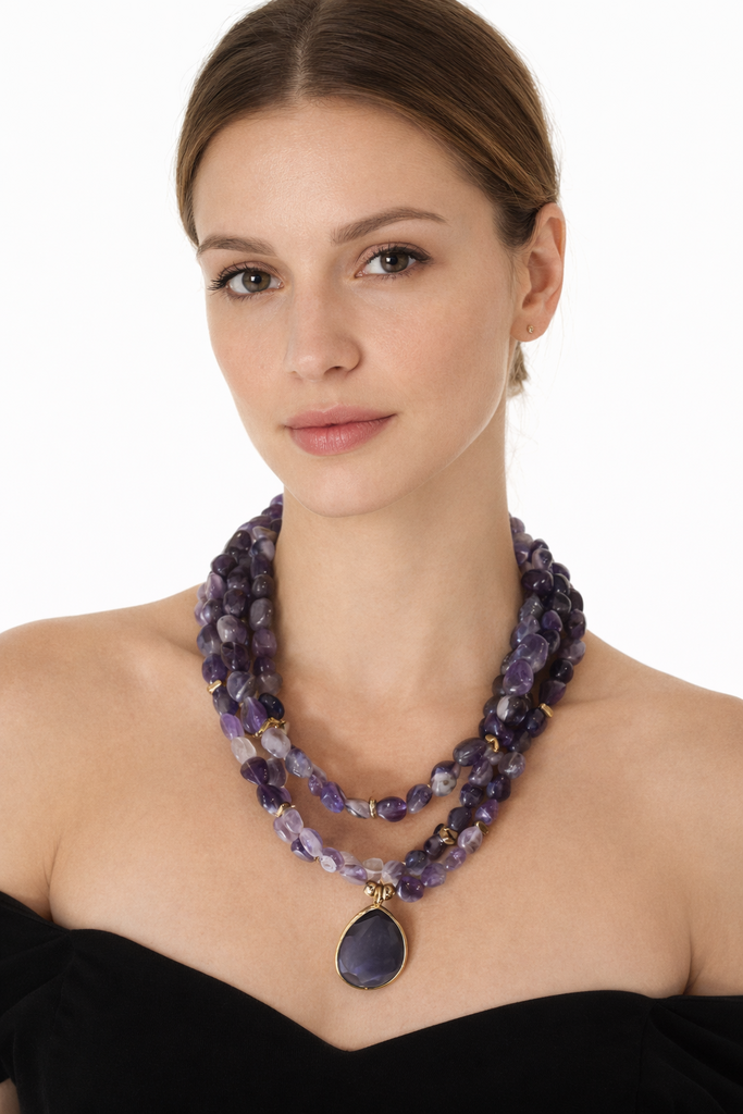 Purple Stone Necklace