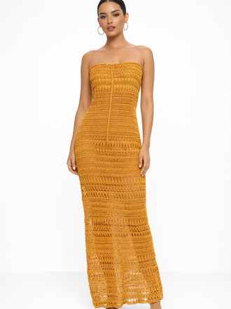 Celeste Long Crochet Dress / Skirt  M/ L