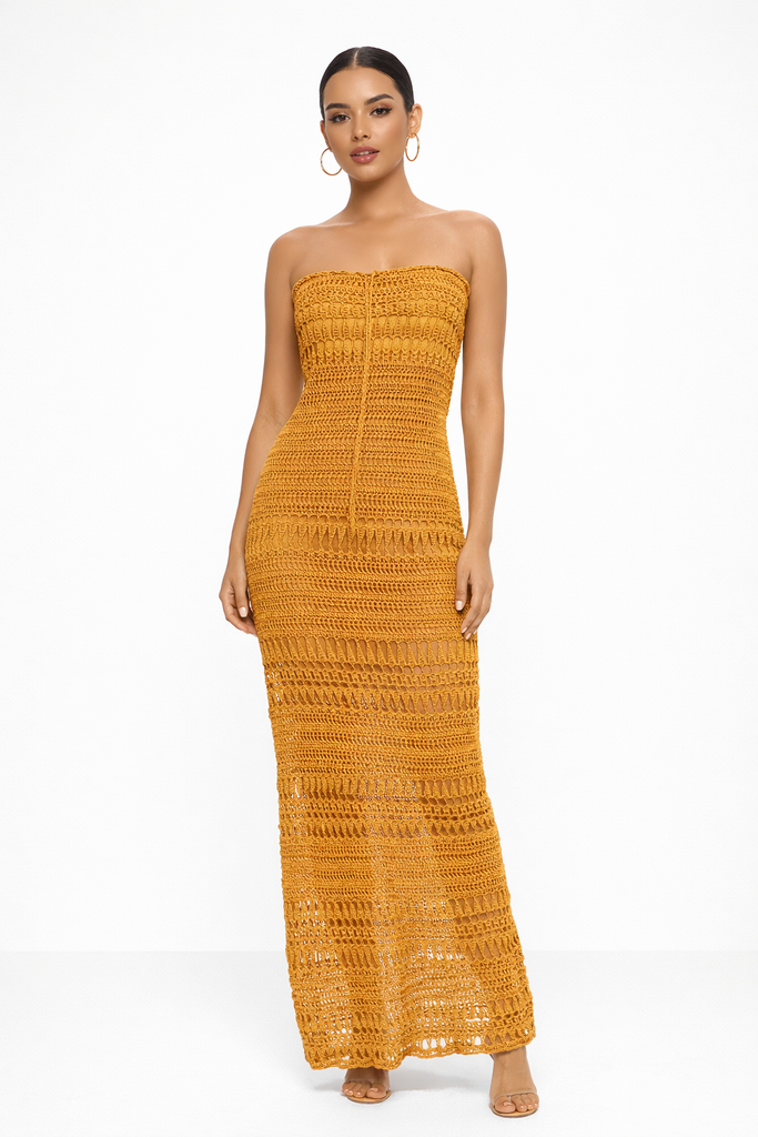 Celeste Long Crochet Dress / Skirt  M/ L