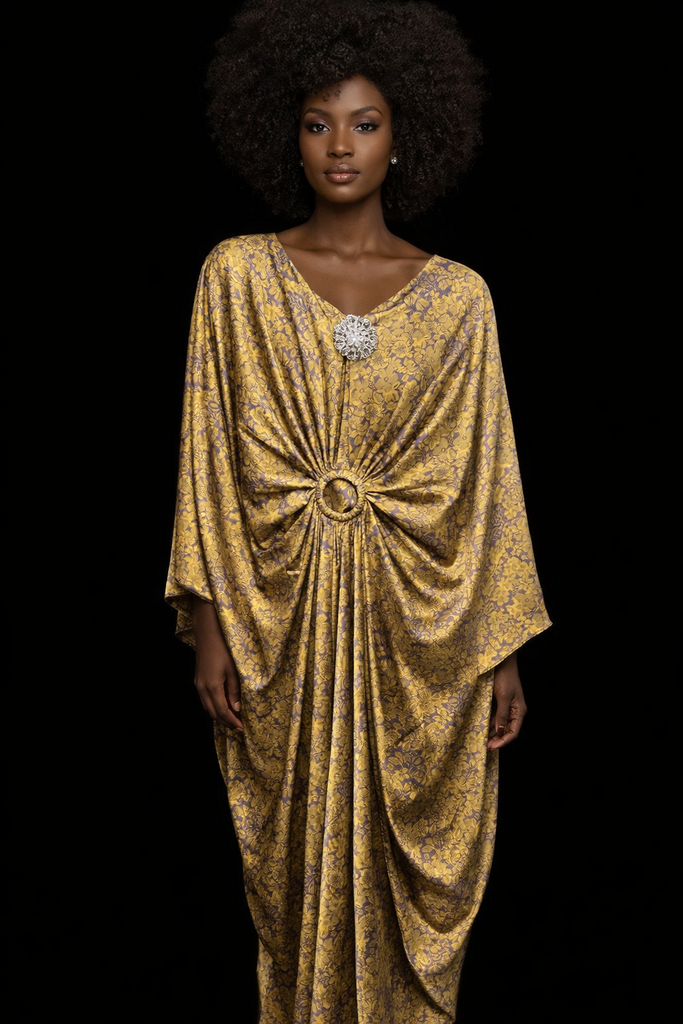 Silk Gold Kaftan O/S