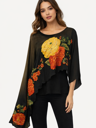 Flower Metro Blouse  S/M