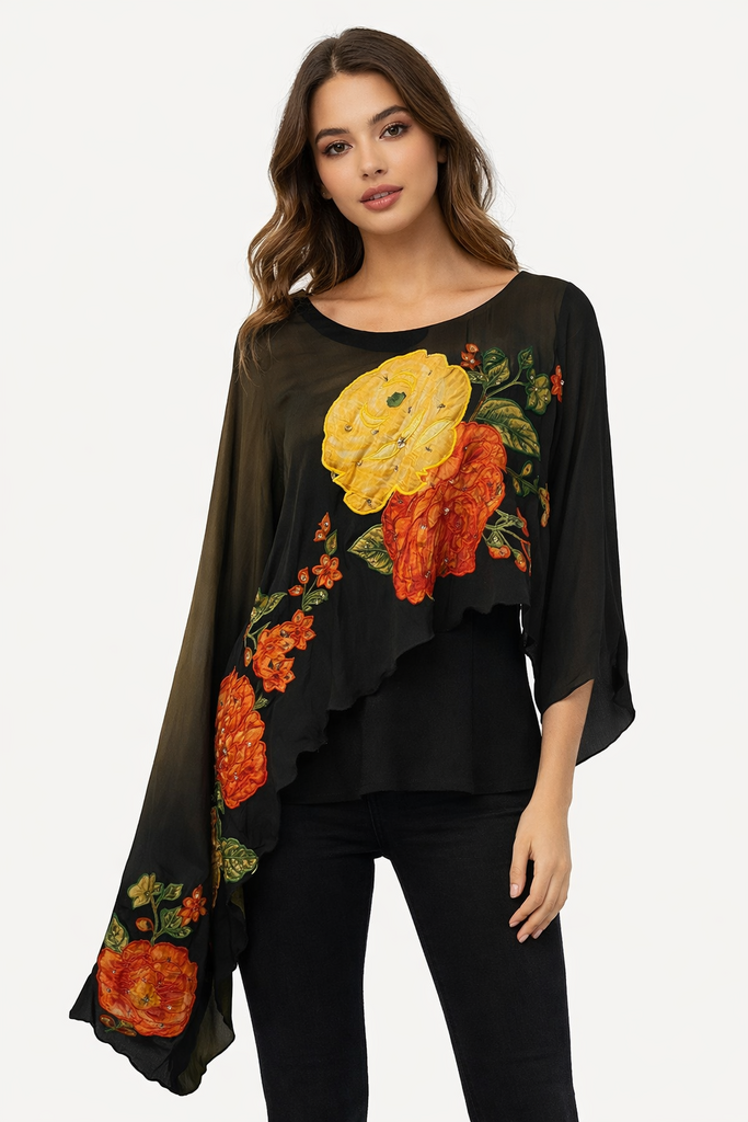 Flower Metro Blouse  S/M