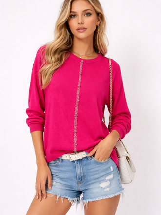 C|Dobbs Hot Pink Sweater with Sequence M