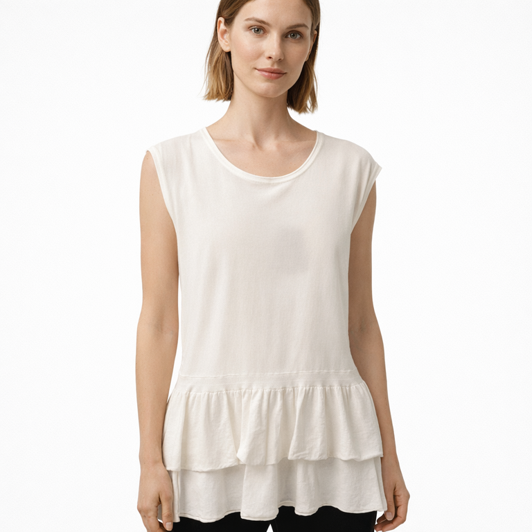 Twin Set Sleeveless Knit with Pleats