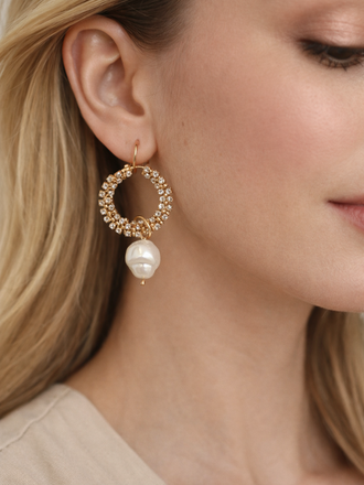 Giulia Blasi Pearl Sequence Hoops