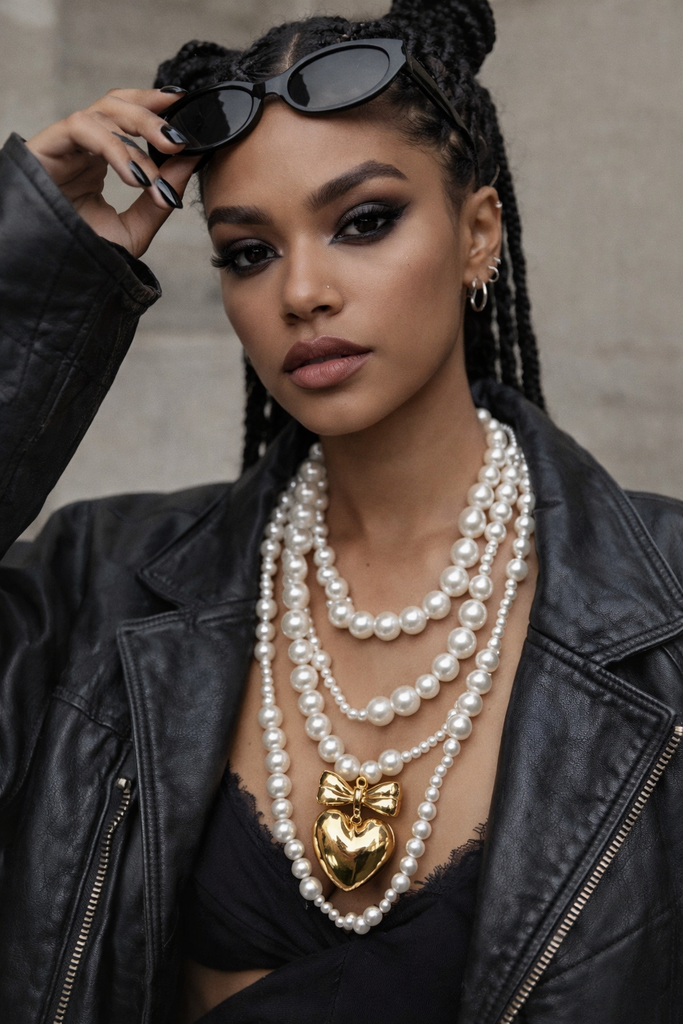 Giulia Blasi Long Pearl Heart