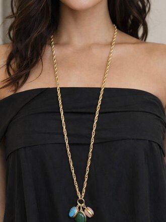 Giulia Blasi Gold chain/3 Stones Necklace