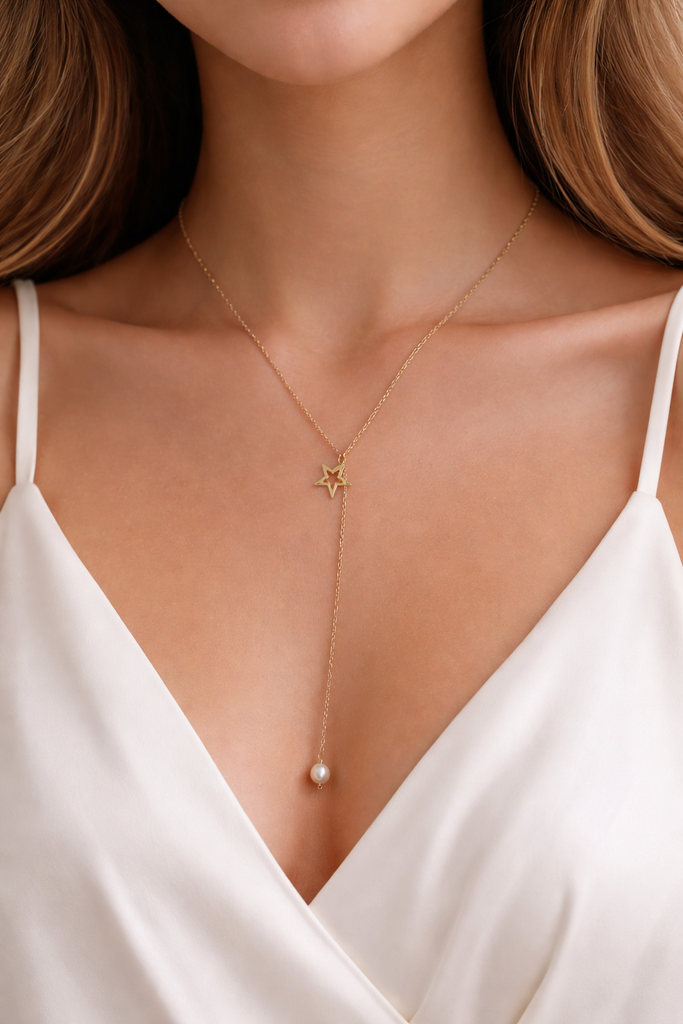 Giulia Blasi Pink Pearl  Thin Gold  Necklace