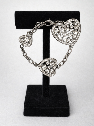 Giulia Blasi G046  Costume Rhinestone heart  Bracelet