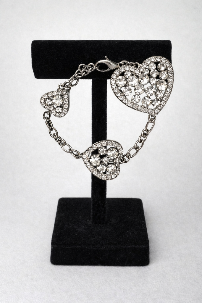 Giulia Blasi G046  Costume Rhinestone heart  Bracelet