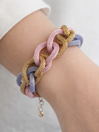 Giulia Blasi Mesh/Gold Knot Bracelets