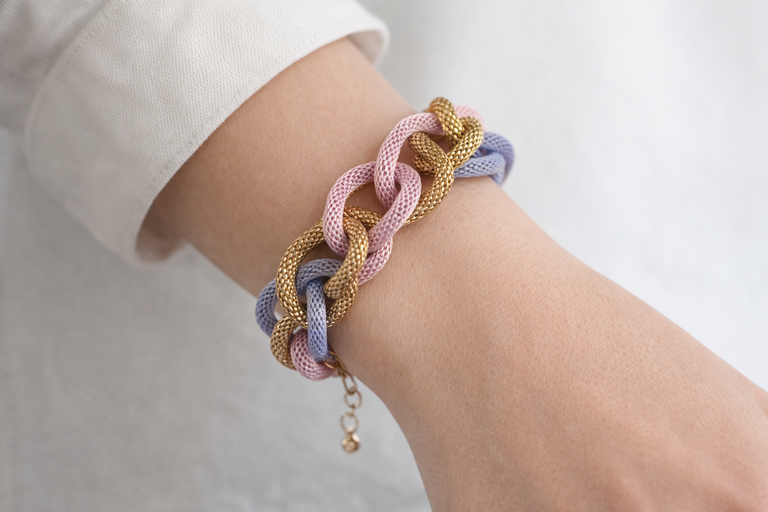 Giulia Blasi Mesh/Gold Knot Bracelets