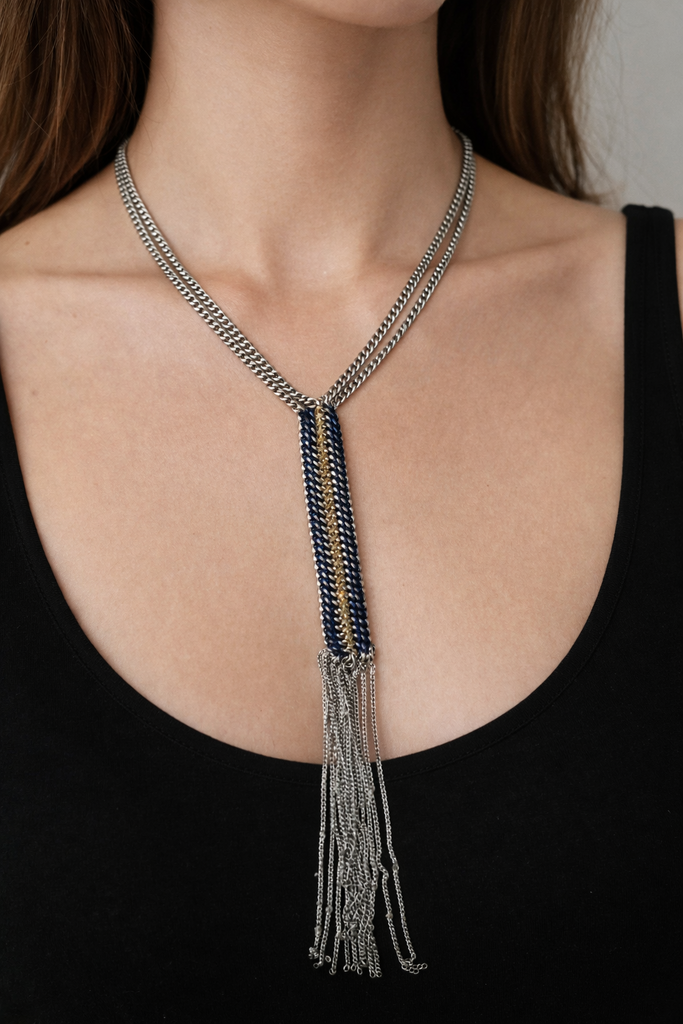 Giulia Blasi Long Silver Multi chain