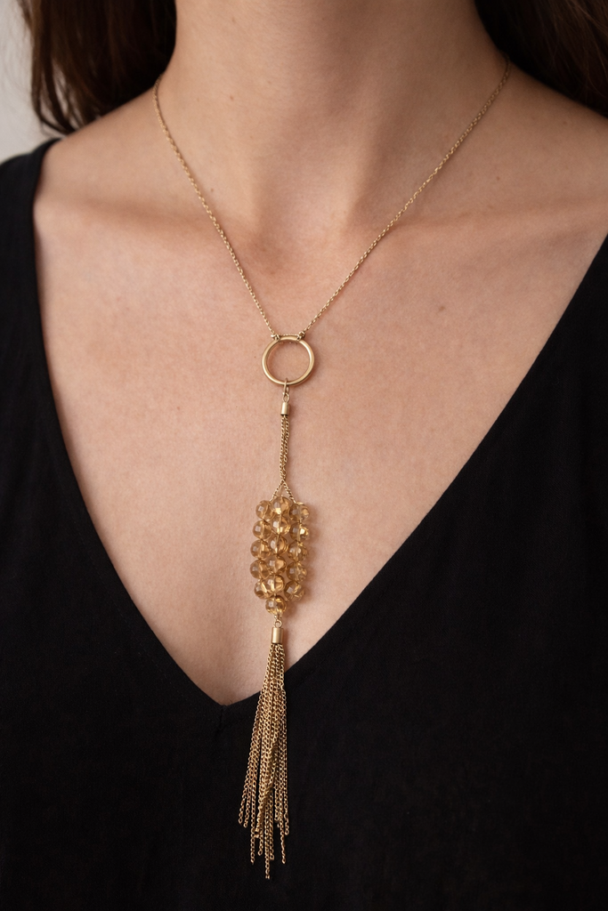 Giulia Blasi G052 Vintage Synthetic  Long  Necklace