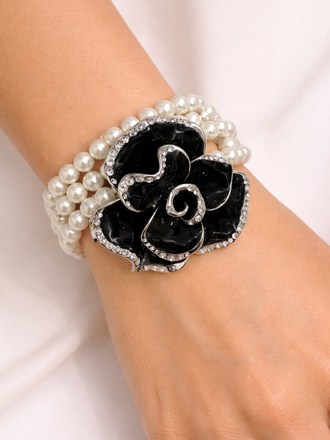 Giulia Blasi G043 Flower Synthetic  Pearl Bracelet