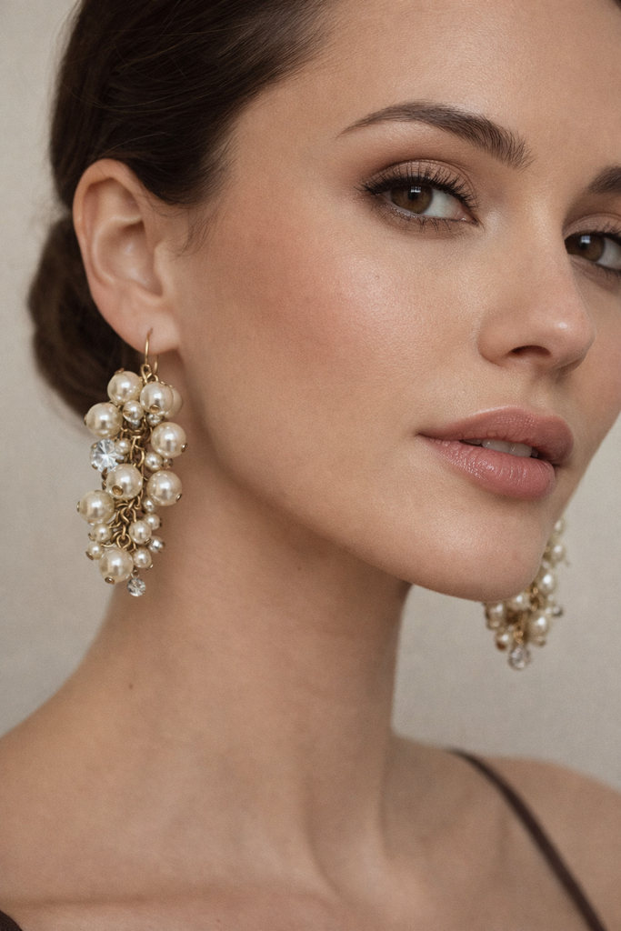 Giulia Blasi G069 Vintage Clustered Synthetic Pearl Earrings