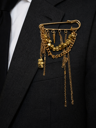 Giulia Blasi G070 Gold Chain  Brooch