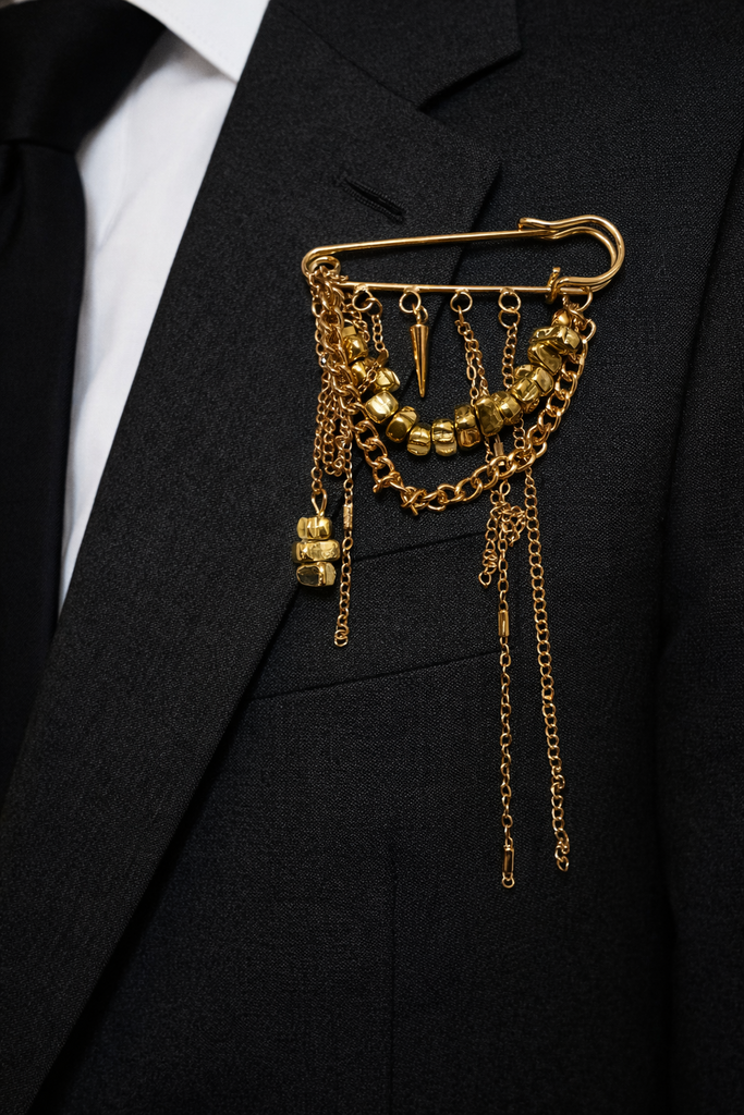 Giulia Blasi G070 Gold Chain  Brooch